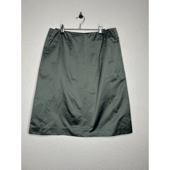 Ter Eat Bantine Gray A Line Skirt Zip Pockets Italian Size 46 US 10 New Designer - Picture 2 of 13